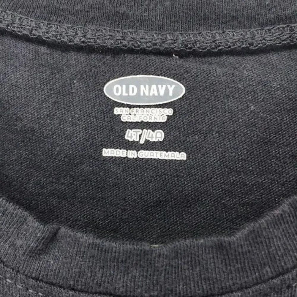 Old Navy Falala Chirstmas‎ Girls 4T Black shirt